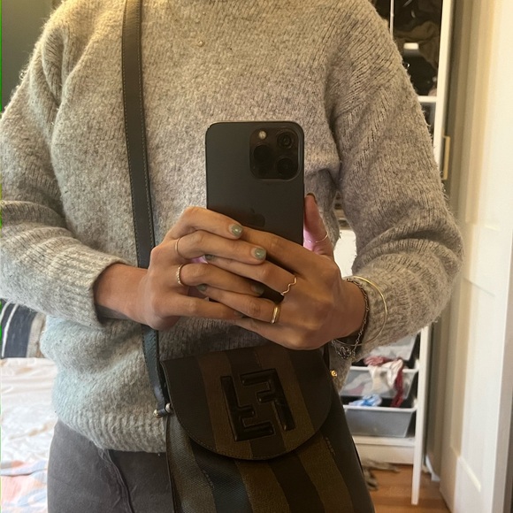 Fendi Black and Brown Crossbody Bag - Picture 9 of 10